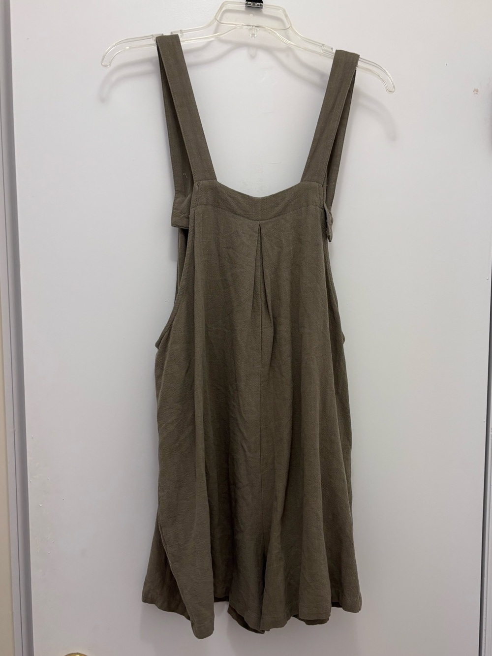 Anrabess Olive Green Casual Short Overalls - Picture 3 of 4